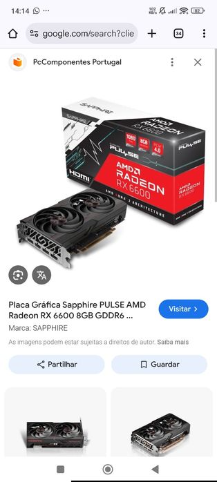 Placa gráfica 6600, disponivel