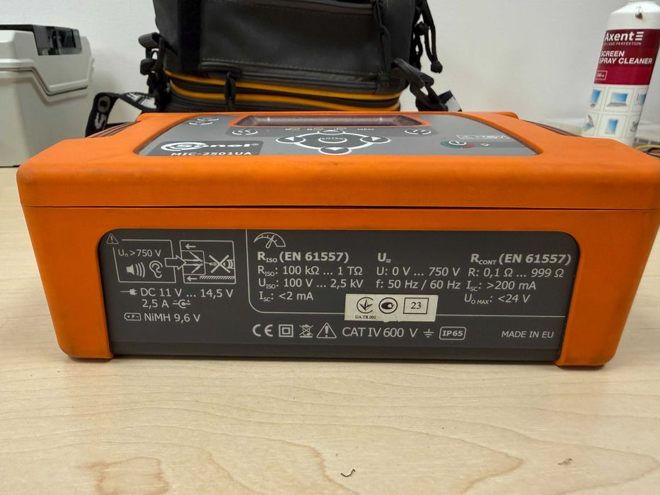 Вимірювач параметрів електроізоляції Sonel MIC-2501UA