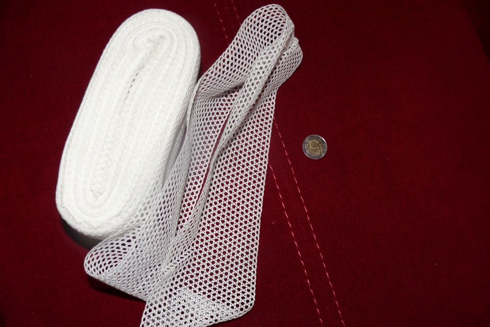 Wstawki klockowe białe/bawełna /-9lub 10cm szerokość