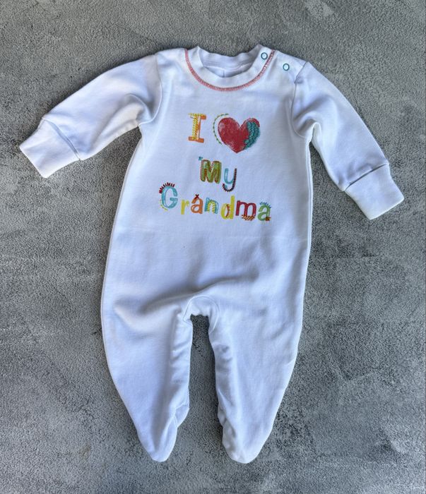 Piżamka pajac Next rozm 56 62 i love my Grandma