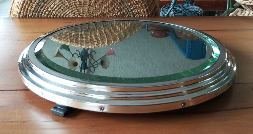 Antigo plateau Art Déco em prata Portuguesa