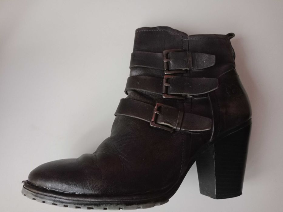 BUGATTI Botki roz 39 25cm Skóra Stan BDB Okazja