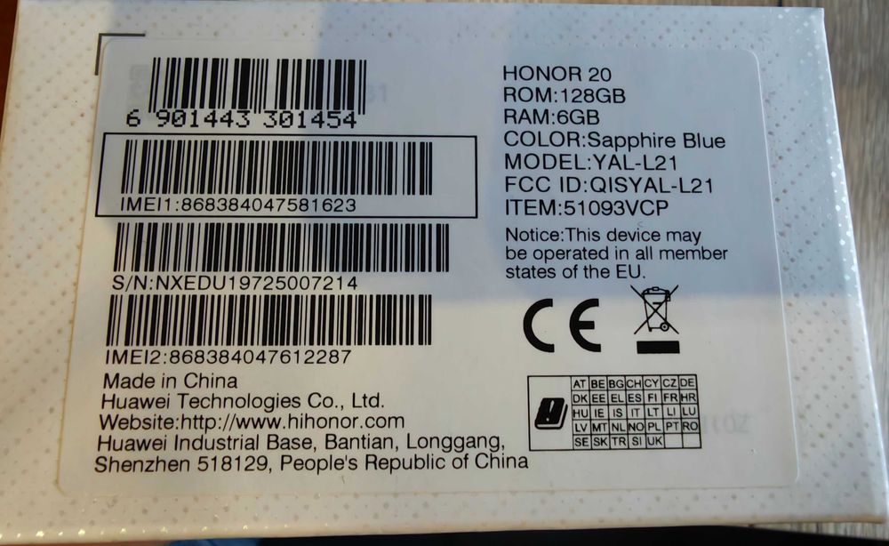 Huawei honor 20 niebieski metaliczny
