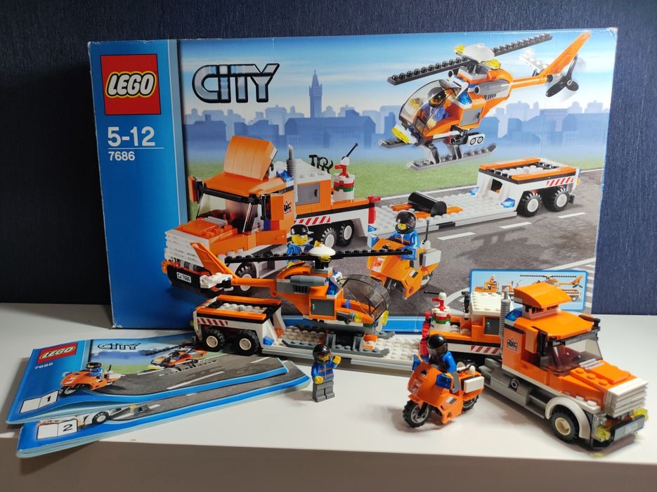 Lego City 7686 Laweta, helikopter, motor