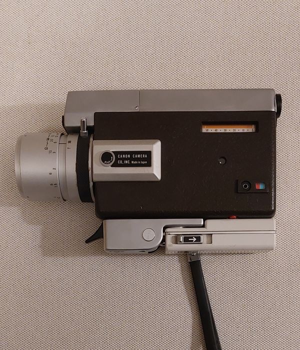 Máquina filmar antiga, Canon Zoom 318 Super 8, com bolsa, funcional