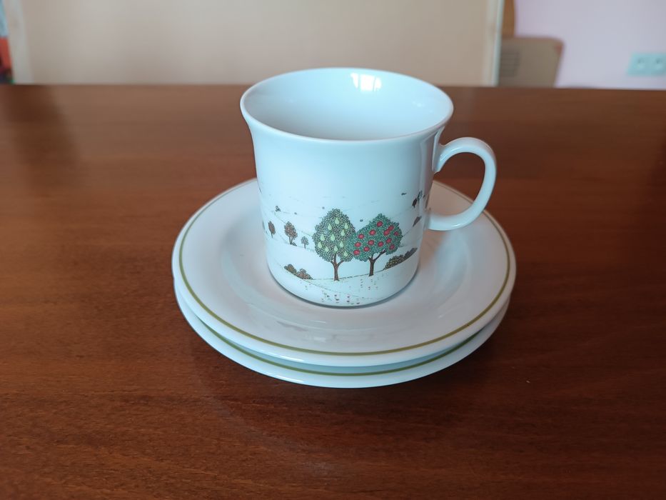 Filiżanka z jesiennym wzorem - niemiecka porcelana Sommer Garten
