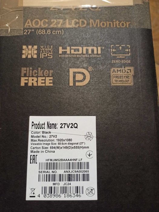 Monitor AOC 27V2Q