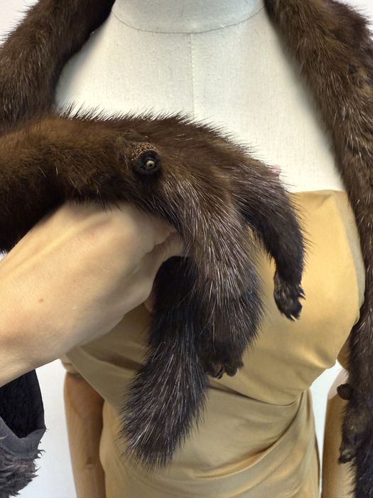 Норка шарф на застібці