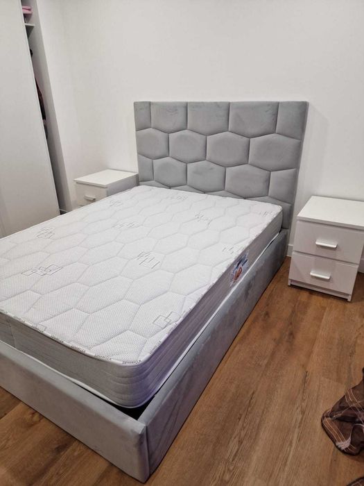 Camas De Casal Estofadas ALTA GAMA - MODELO OCTO - Top de Gama 190x140m Estrado Incluído!!