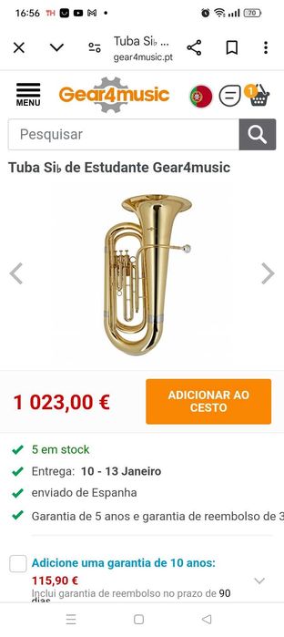 Instrumento está muito bom