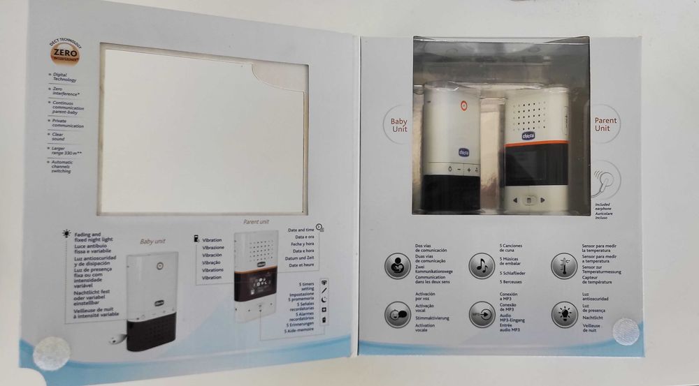 Chicco - Top Digital Áudio Baby Monitor -  Até 330 metros