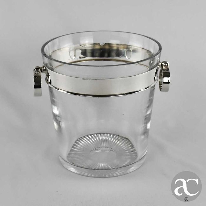 Balde de gelo em Cristal Atlantis e prata