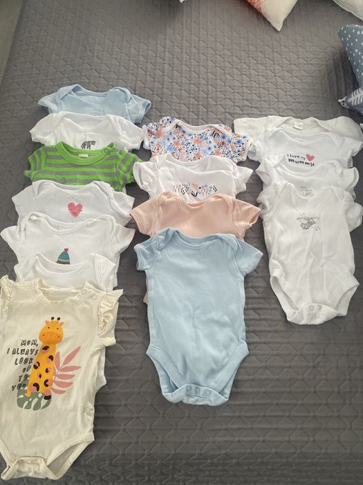 Body niemowlęce krutki rękaw 56-62