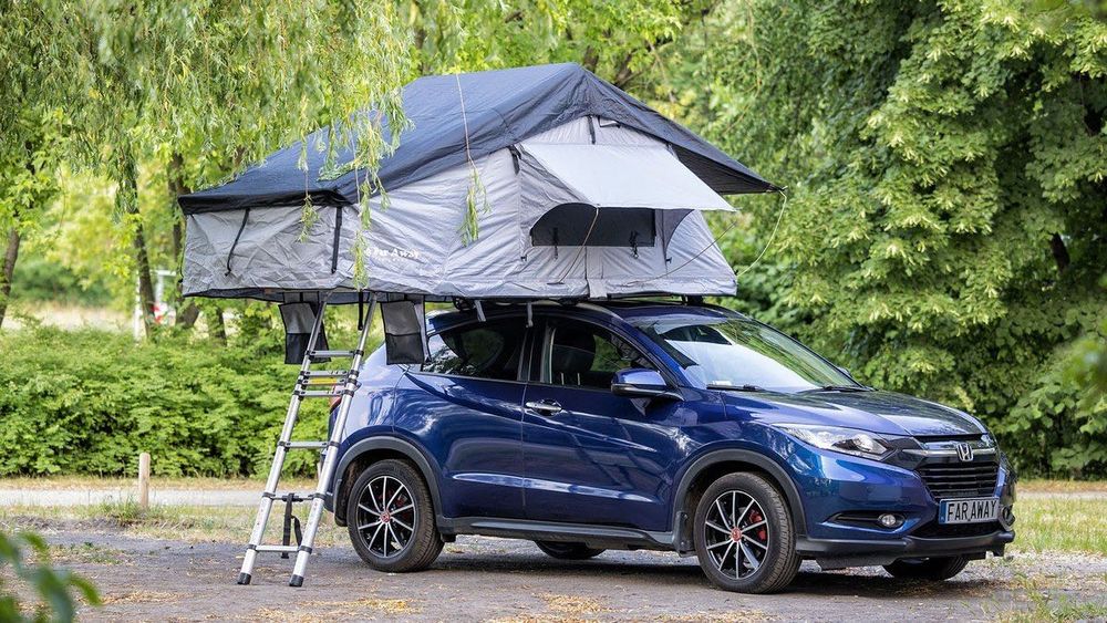 Namiot dachowysamochodowy Far Away equipment month black 140 szary