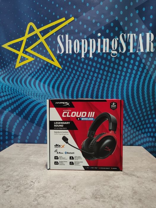 Ігрова гарнітура HyperX Cloud III Wireless S Black - Black/Red• Нова!