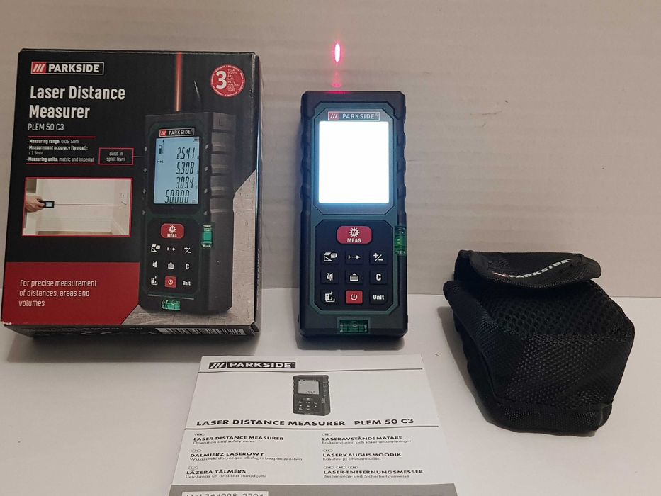Laserowy dalmierz PARKSIDE PLEM 30 C3 miara miarka cyfrowa neo nivel