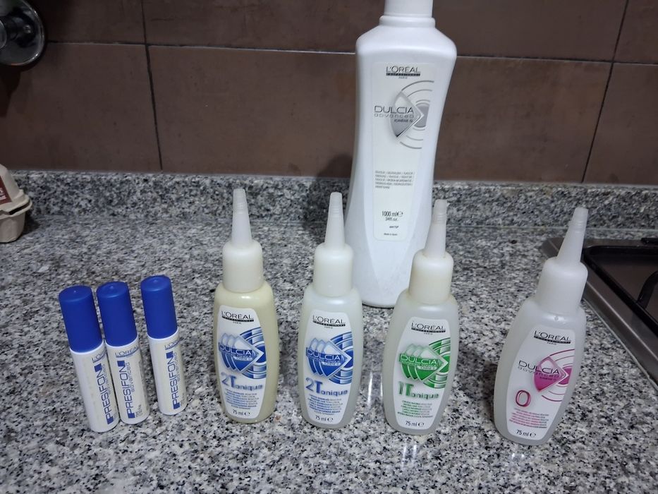 Oleo para ondulacao, e protetores para o cabelo