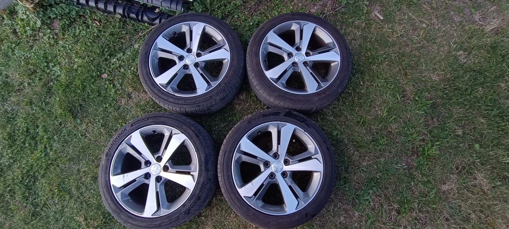 Felgi Peugeot 5x108 7.5jx17 et44 + opony Hankook 24r + śruby.