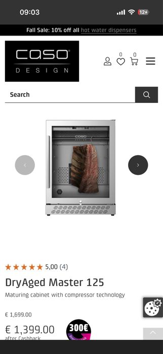 Vitrine maturacao de carne, nova , embalada, nunca usada.
