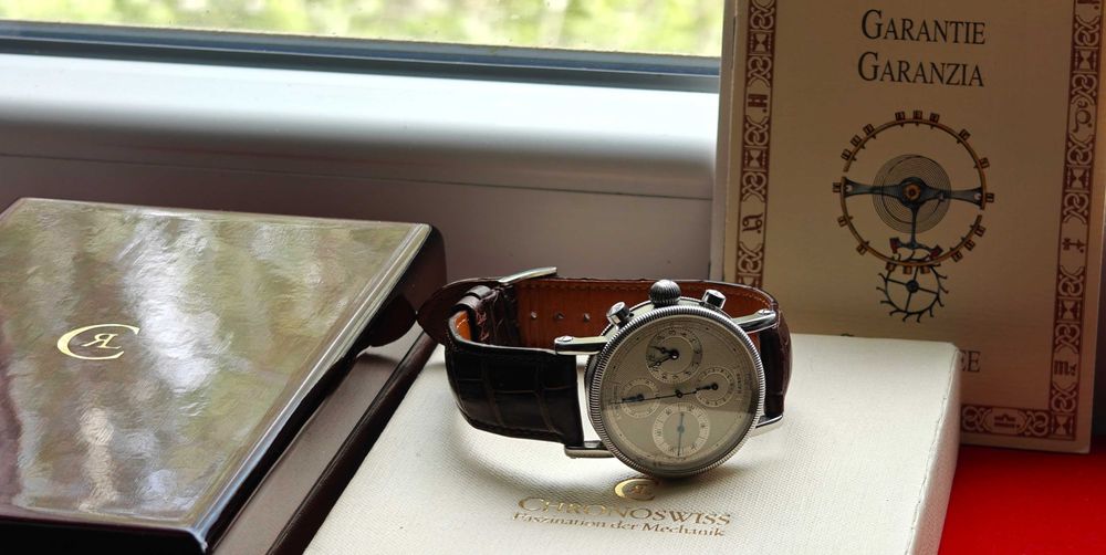 Zegarek Chronoswiss Kairos Automatic Chronograph Aligator Iwc Unikat
