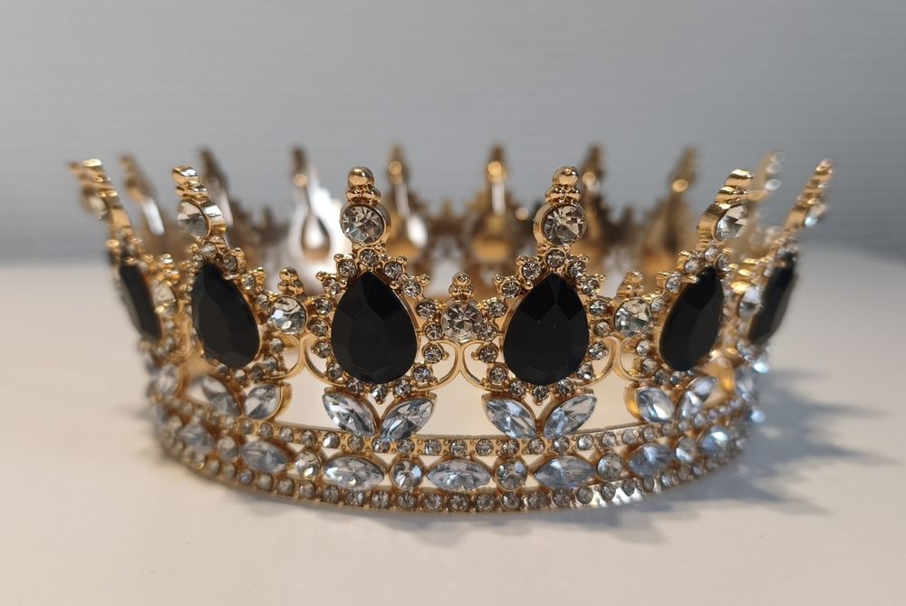 Корона на торт 12,4 см, глітер(харчові блистівки), топери