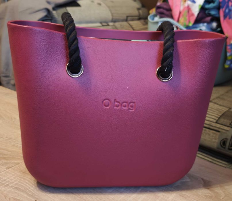 O BAG MINI ciemny róż bordowy komplet zestaw wkład body liny