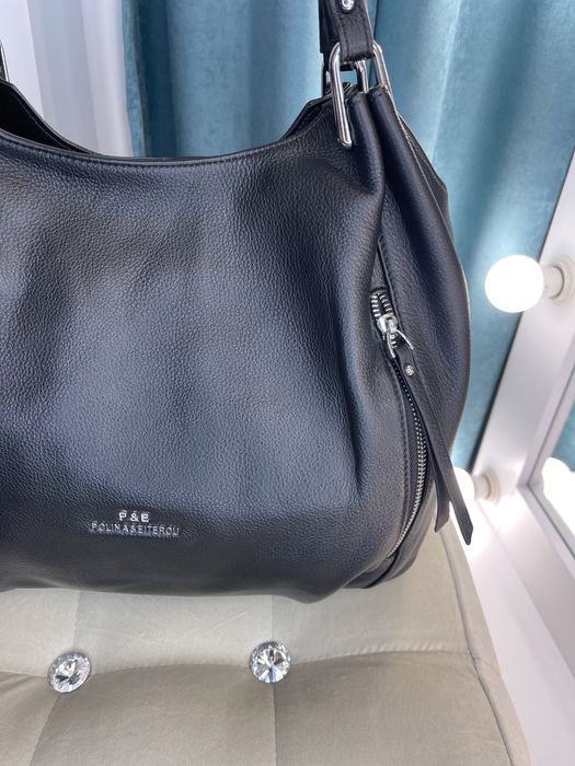 Женская сумка кожаная на плечо Polina&Eiterou Жіноча сумка на плече