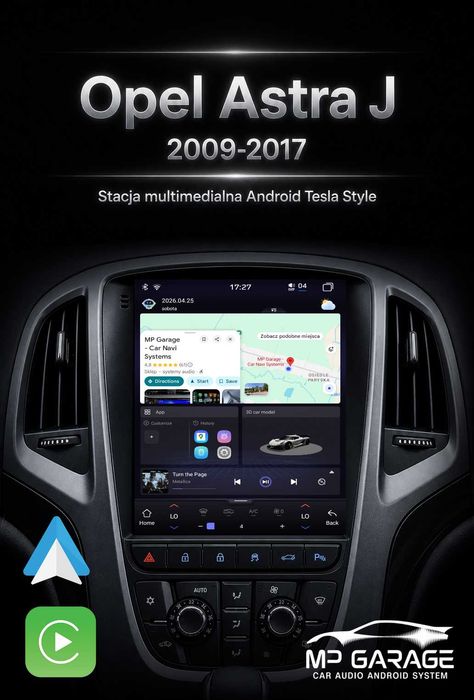 Opel Astra J Radio Android 14 Tesla Style CarPlay Android Auto 4G LTE QLED GPS WiFi DSP Bluetooth