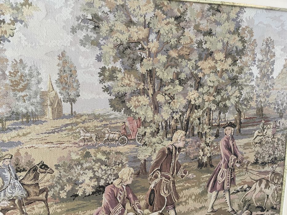 Tapeçaria Francesa “A Caça Nobre” - Estilo Gobelin ( Emoldurada )