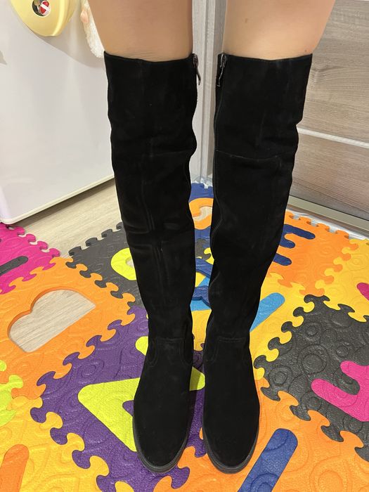 Замшеві ботфорти