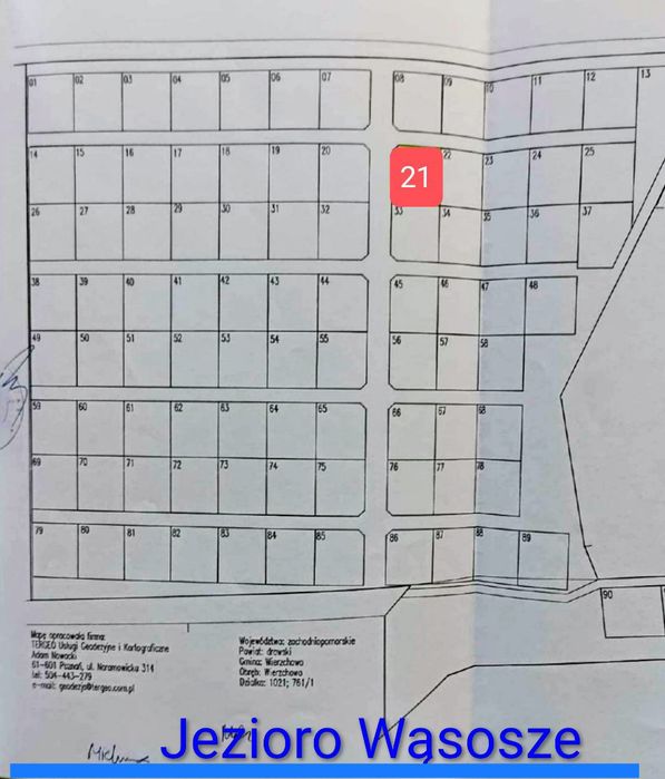 Działka rekreacyjna nad Jeziorem Wąsosze Wierzchowo powiat drawski