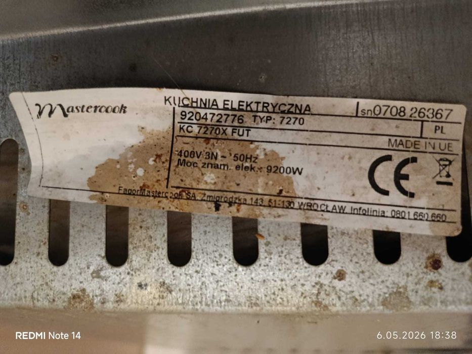 Kuchenka elektryczna Mastercook