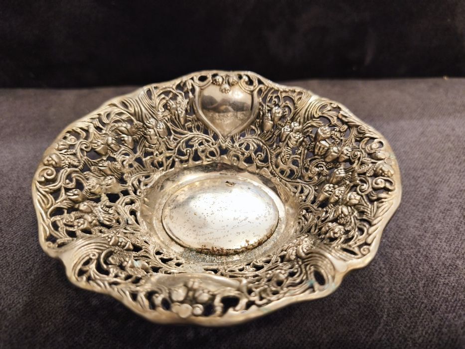 Misa miska patera naczynie ozdobne vintage, pięknie zdobione