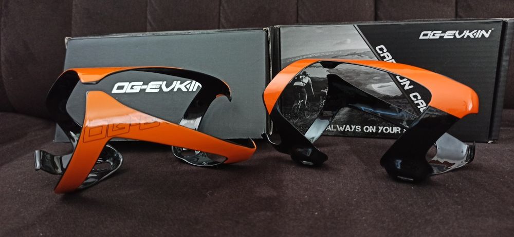 OG-Evkin 2x oryginalne koszyki bidonowe lakierowane karbon Mega lekkie