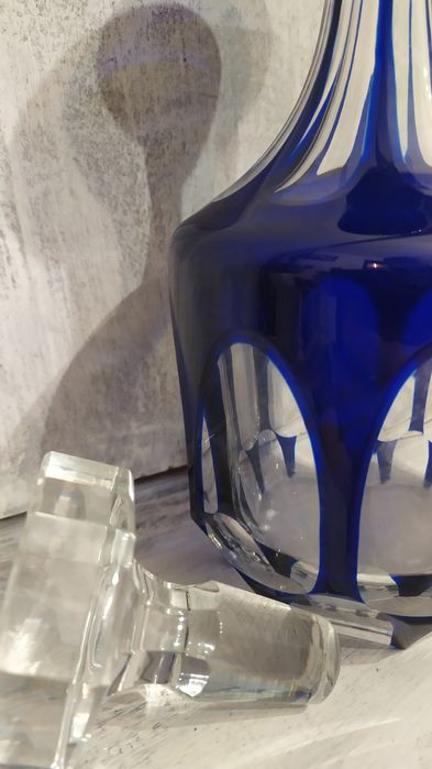 Karafka kryształowa i kufel