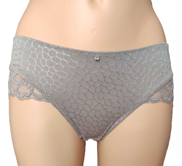 Majtki Damskie VIANIA Rozmiar 36/38 Koronkowe Ciemnoszaro-brązowe