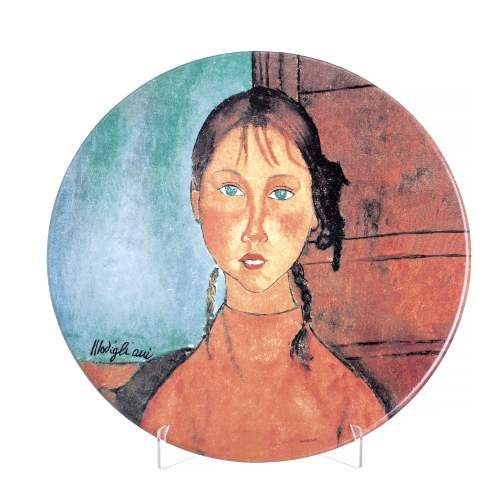 Faianças - Prato Amedeo Modigliani - Rapariga das tranças - Vestal Alc