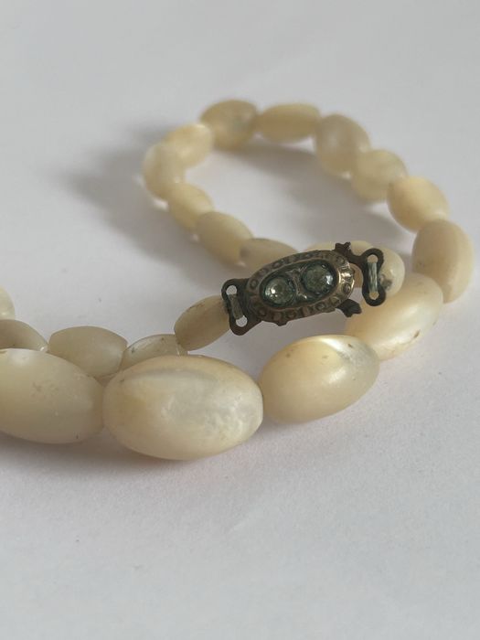 Naszyjnik Choker Art Deco Bałamuty Masa Perłowa Vintage 40s 50s