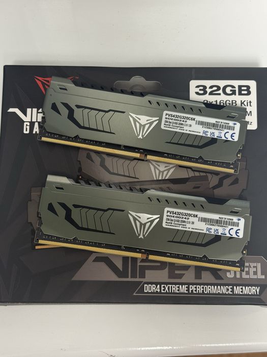 Оперативна памʼять Patriot DDR4-3200 32768 MB (Kit of 2x16384) Viper Steel