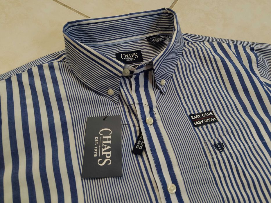 CHAPS by Ralph Lauren USA - NOWA! z LOGO i Metkami Koszula Męska rozmiar XXL