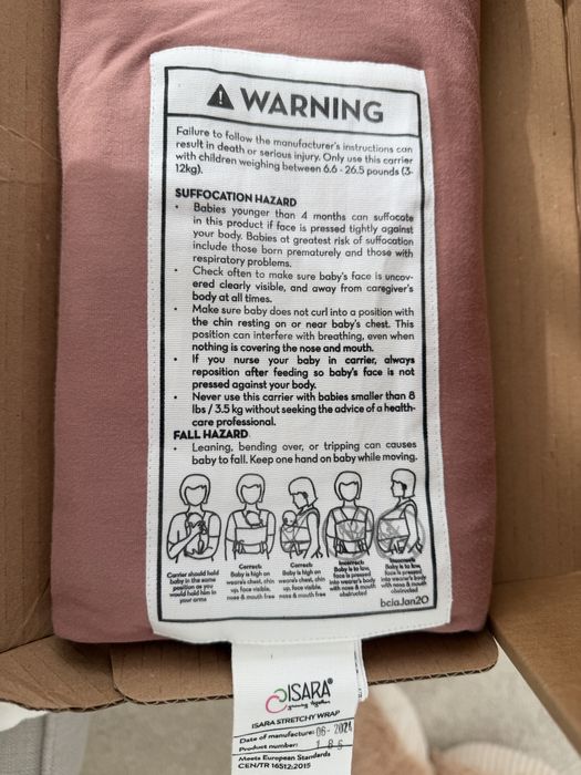 Isara stretchy wrap (pano/sling) - Novo, na caixa