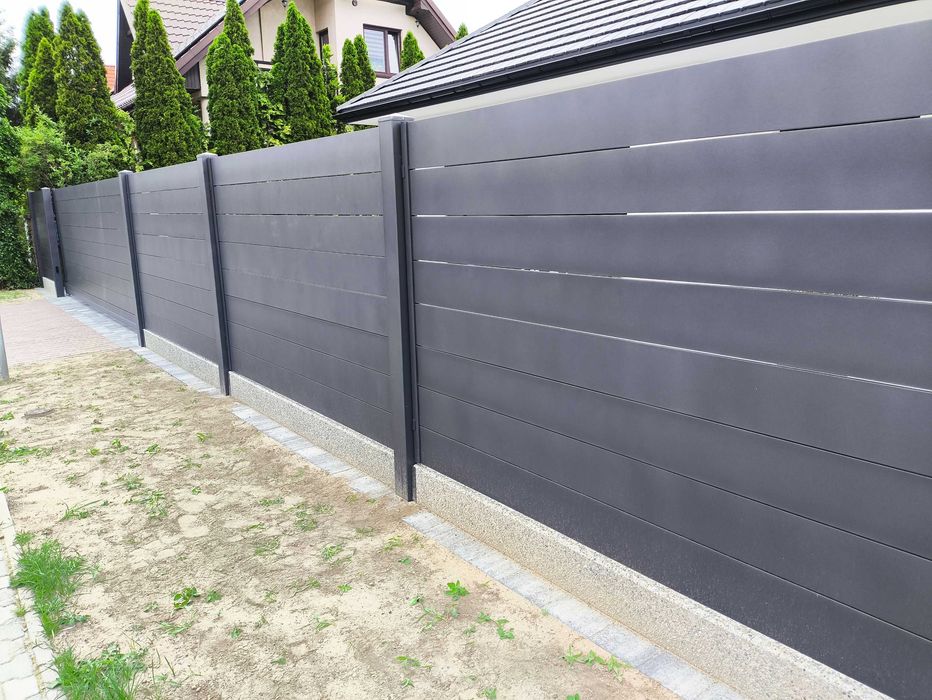 Ogrodzenie aluminiowe TRAWERTYN profil 20cm