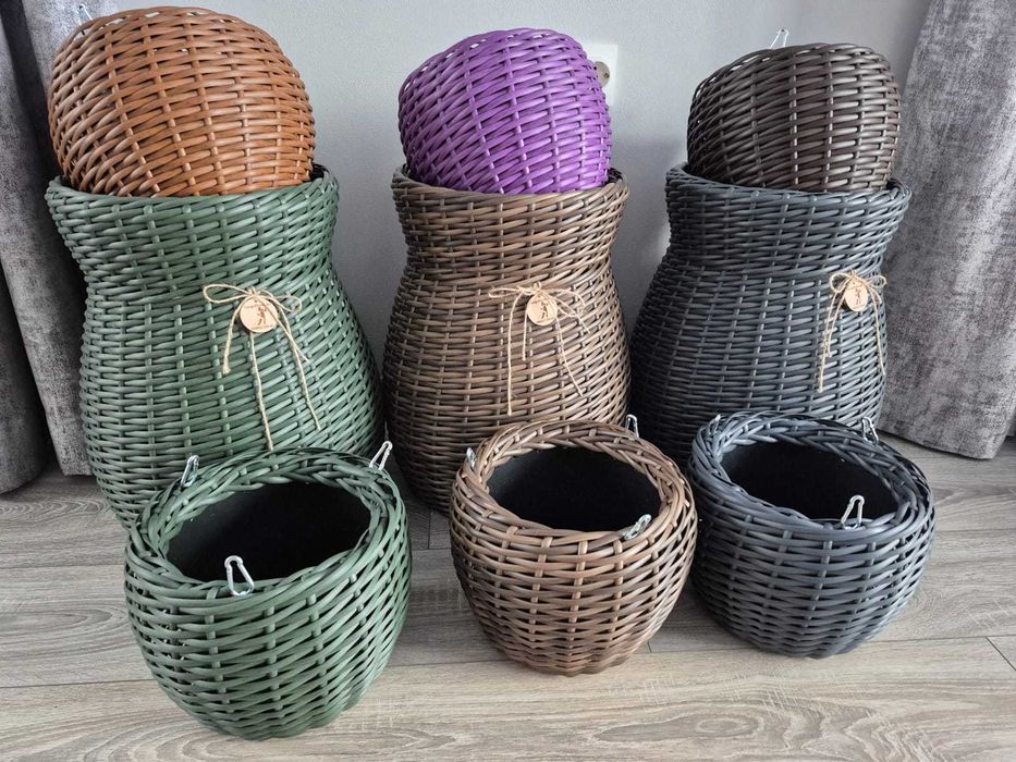 Стильні дровітні, кашпо з ротангу у Дрогобичі