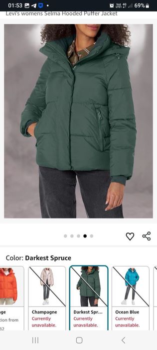 Levi’s пуховик жіночий Selma Hooded Puffer пуфер Levis Левіс