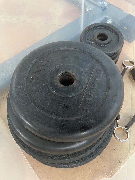 Halteres com 2 barras pequeñas 40kg