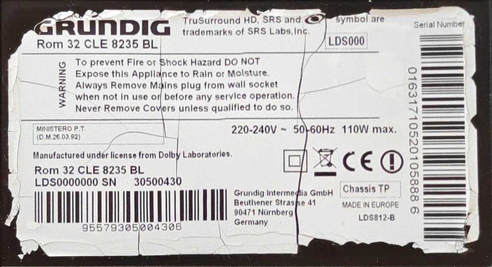 Телевізор Grundig 32 CLE 8235 (32" LED Full HD / HDMI / USB)