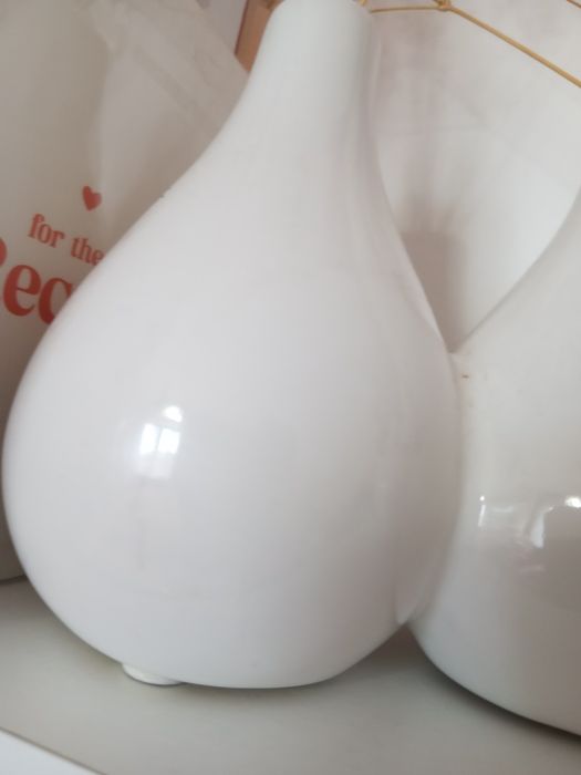 5 vasos interligados para flores, branco