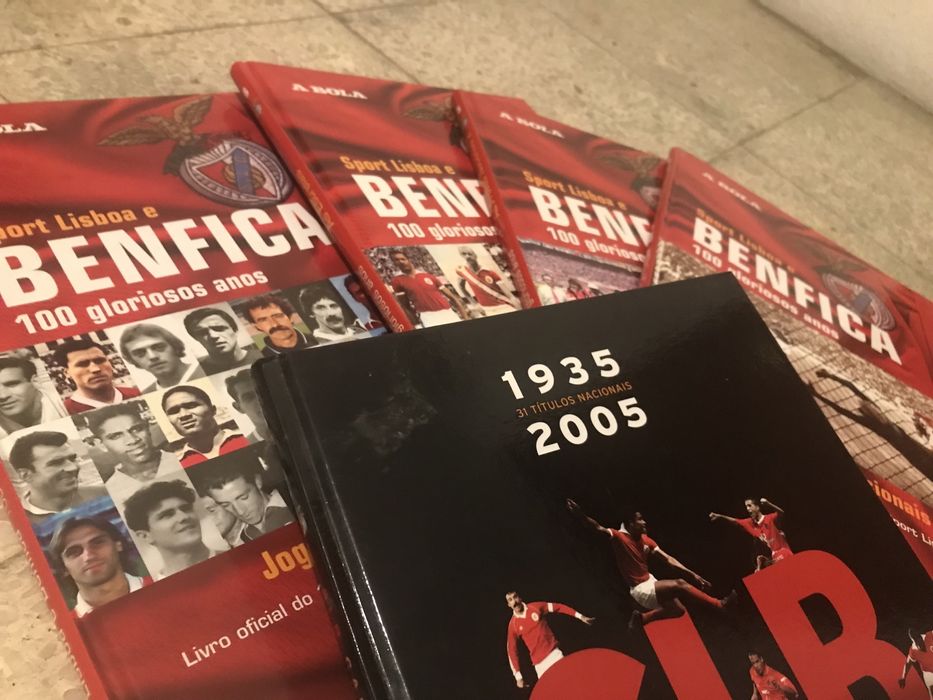 5 Livros Benfica Centenário Campeão Oficial