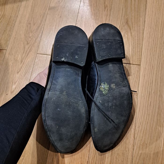 Buty eleganckie, półbuty męskie, 40, czarne,  buty wizytowe