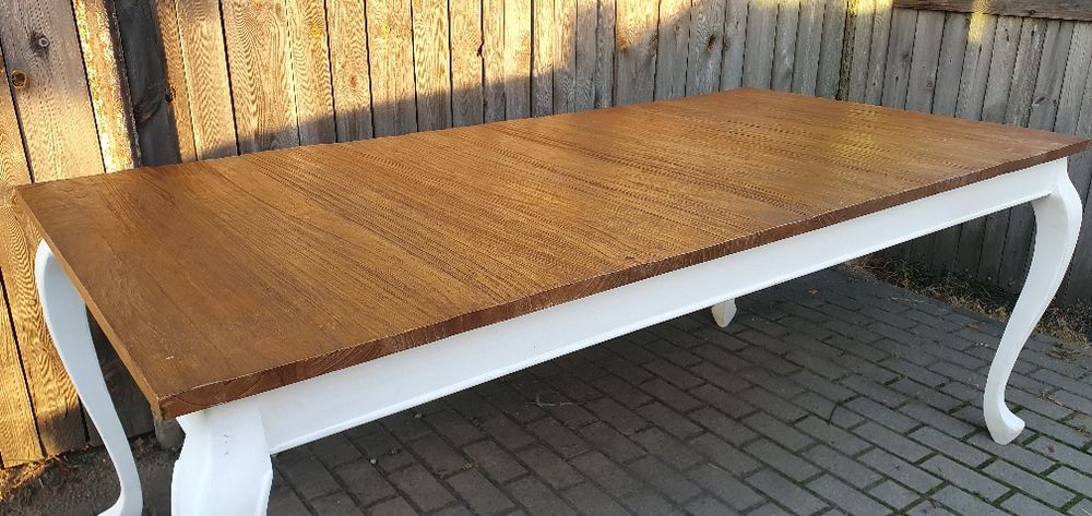 Stół na giętych nogach lite drewno